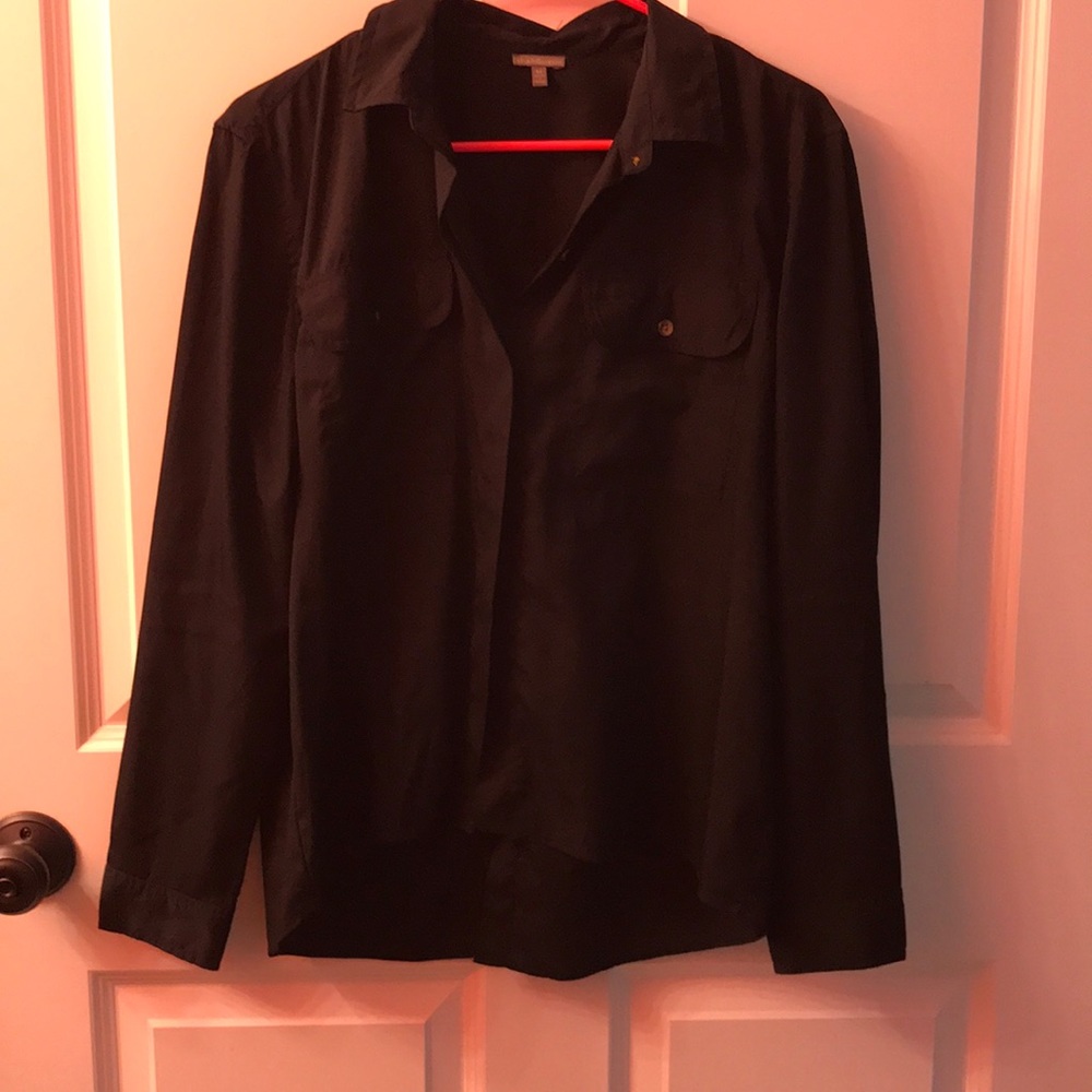 Black button up blouse